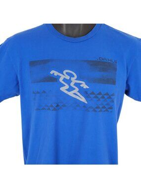 Da Hui Surfing T Shirt Mens Size Medium Blue Surfer
